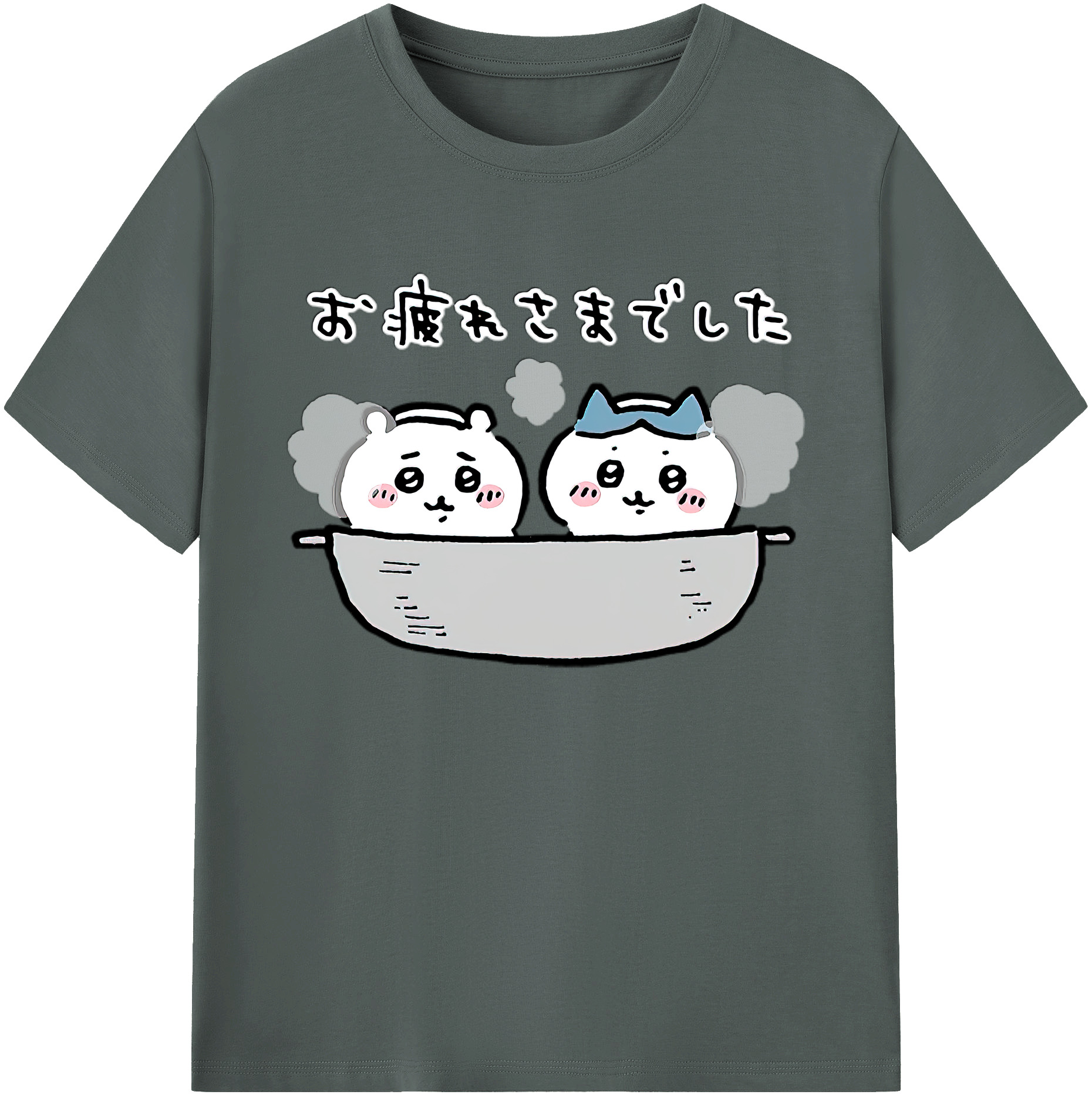 （画像用） ちいかわ ハチワレ Chii-kawa hachiware 綿100％ メンズ半袖Tシャツ｜肌触りやわらか＆通気性